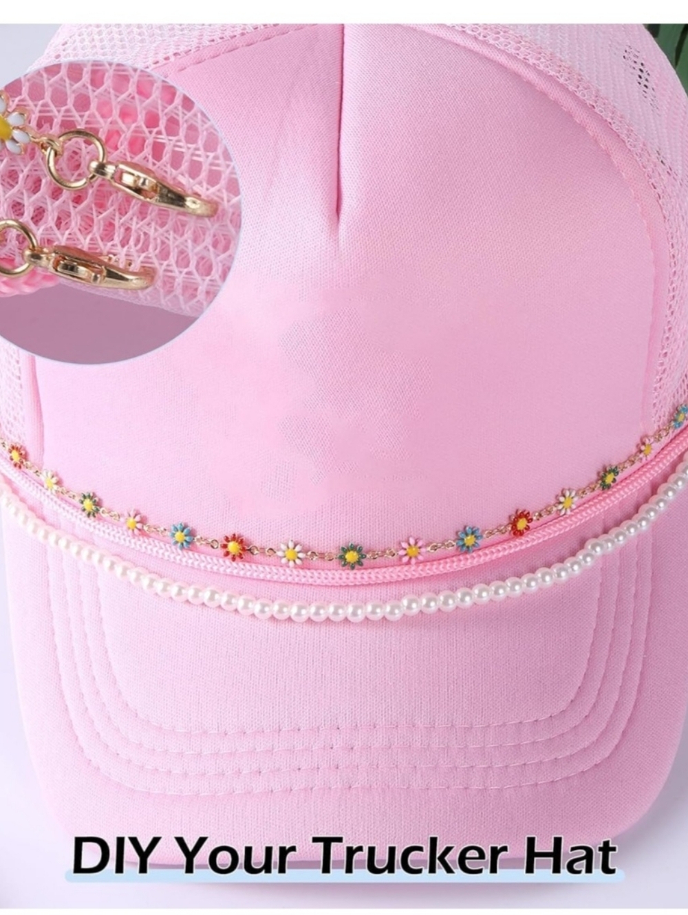 14 Piece Vibrant DIY Trucker Hat & Cap Charm Detachable Chains - Picture 4 of 9